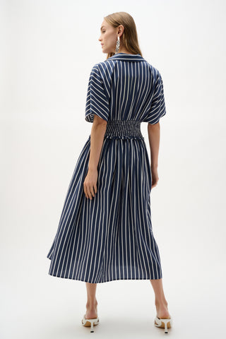Flowy Poplin Flare Dress