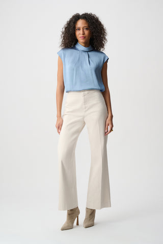 Recycled Satin Turtleneck Top