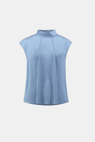 Recycled Satin Turtleneck Top