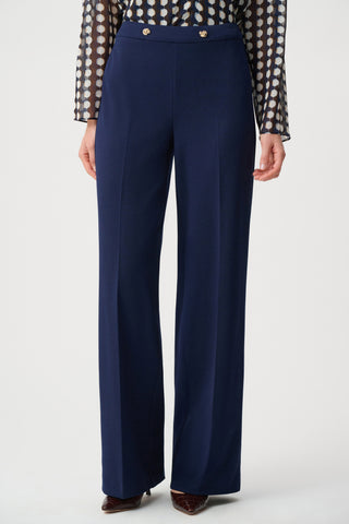 Scuba Crepe Wide Leg Pull-On Pants