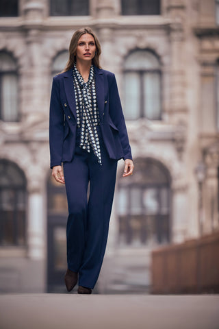 Scuba Crepe Wide Leg Pull-On Pants