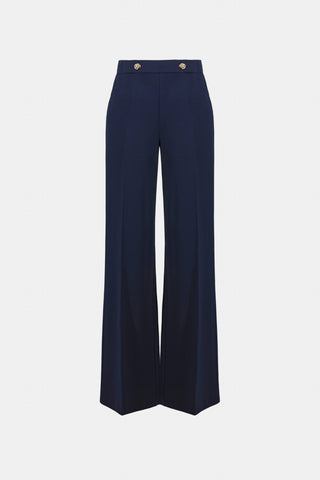 Scuba Crepe Wide Leg Pull-On Pants