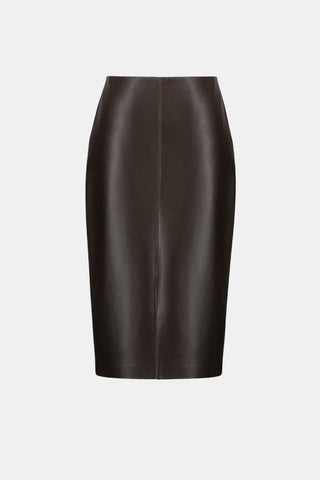 Bonded Leatherette Pencil Skirt