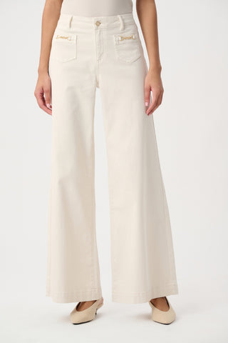 Featherweave Denim Palazzo Jeans