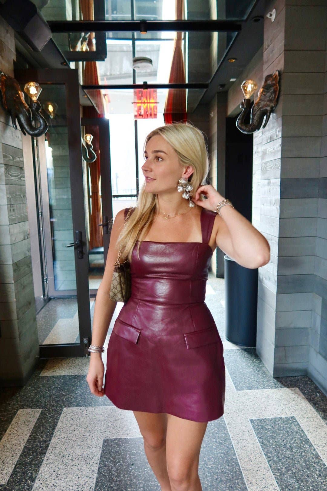 Audrey Flower Statement Earring - Silver