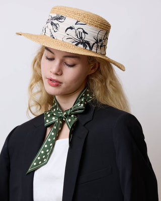 Retro Polka Silk Scarf
