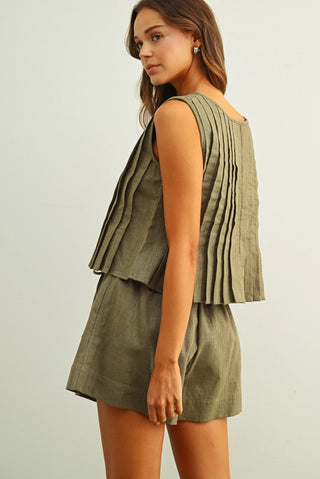 Sleeveless Linen Top