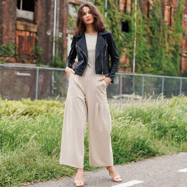 Margaret Liquid Leather Moto Jacket