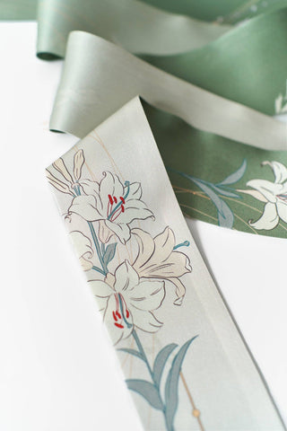 "Lily" Silk Skinny Scarf