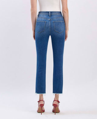 Heather Super High Rise Straight Jeans