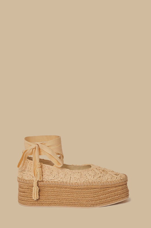 Natural Ballerina Flatform Sandal
