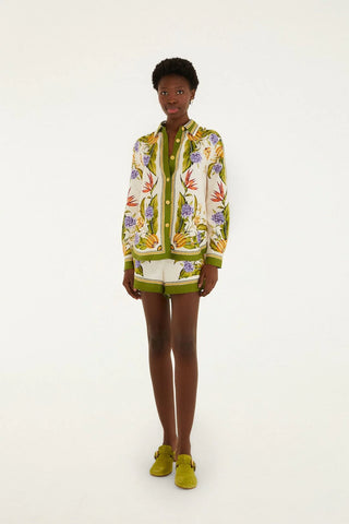 Tropical Scarf Sand Shirt