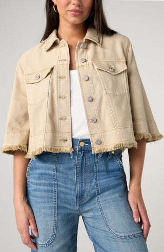 3/4 Sleeve Flounce Jacket