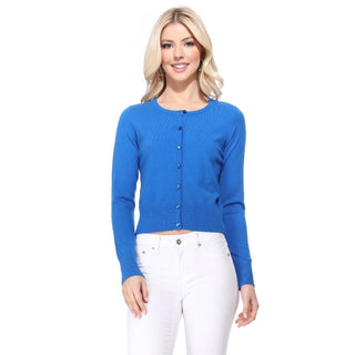 Long Sleeve Cropped Cardigan Sweater