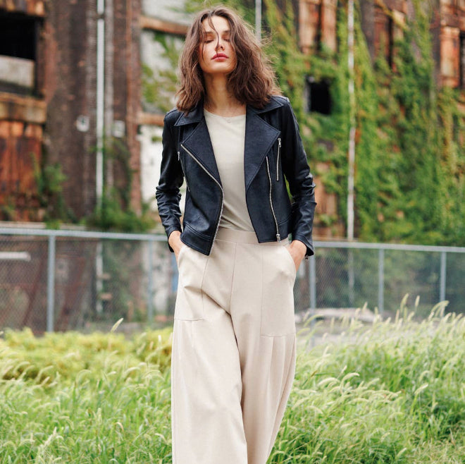 Margaret Liquid Leather Moto Jacket