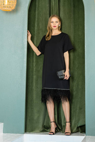 Jan Feathered Dress