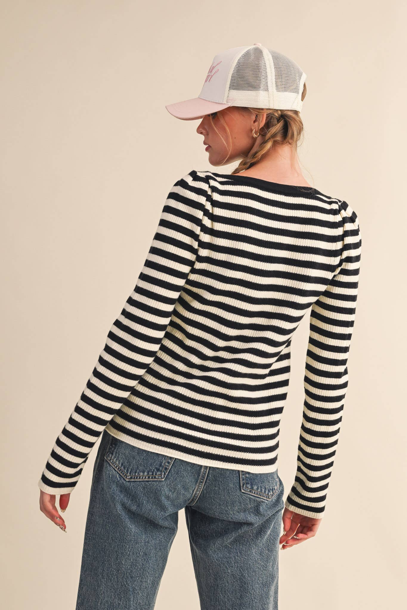 Striped Boat Neck Sweater