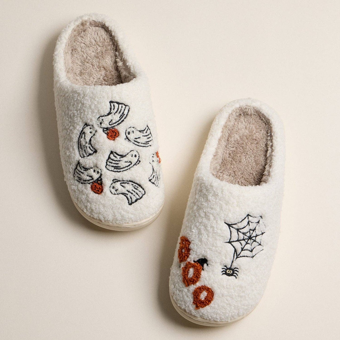 Fuzzy Halloween Slippers