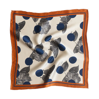Noir Floral Silk Pocket Square