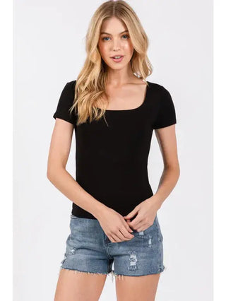 Rayon Square Neck Top