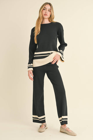 Kat Border Stripe Pants