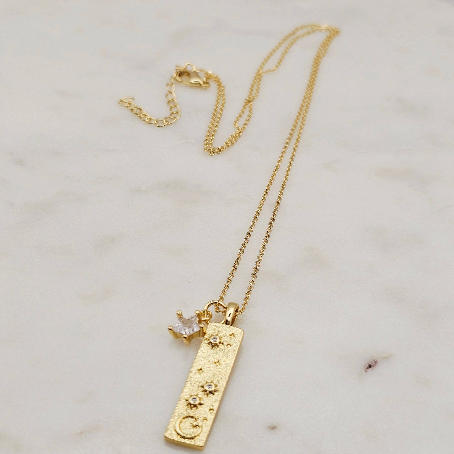 Stars and Moon Bar Necklace