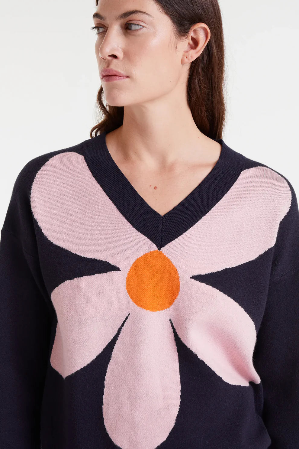 Alyssa Flower Print Sweater