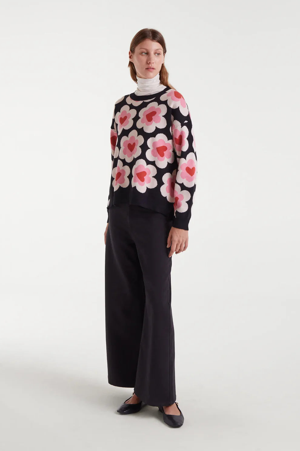Jackie Heart Knit Sweater