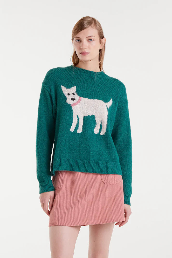 White Dog Sweater