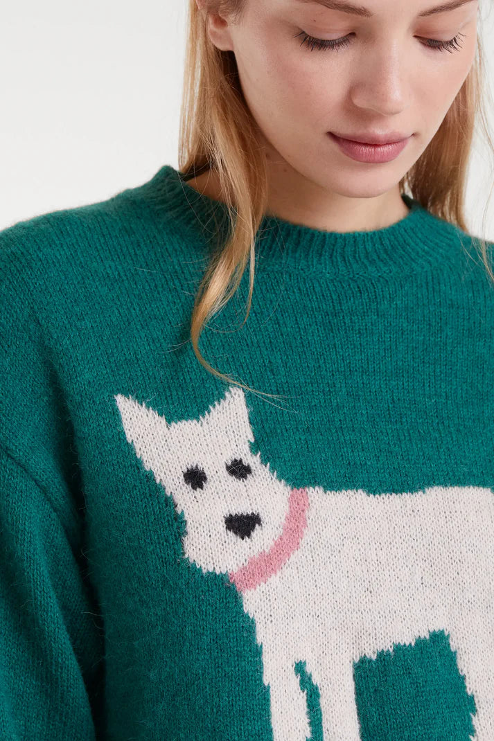 White Dog Sweater