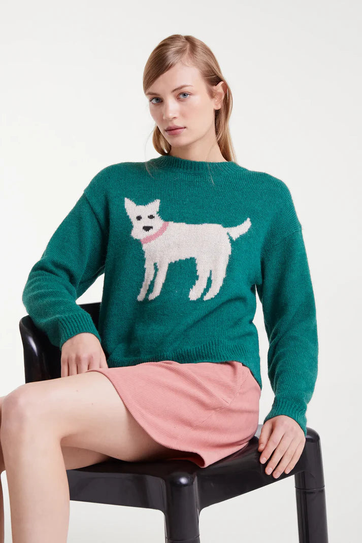 White Dog Sweater