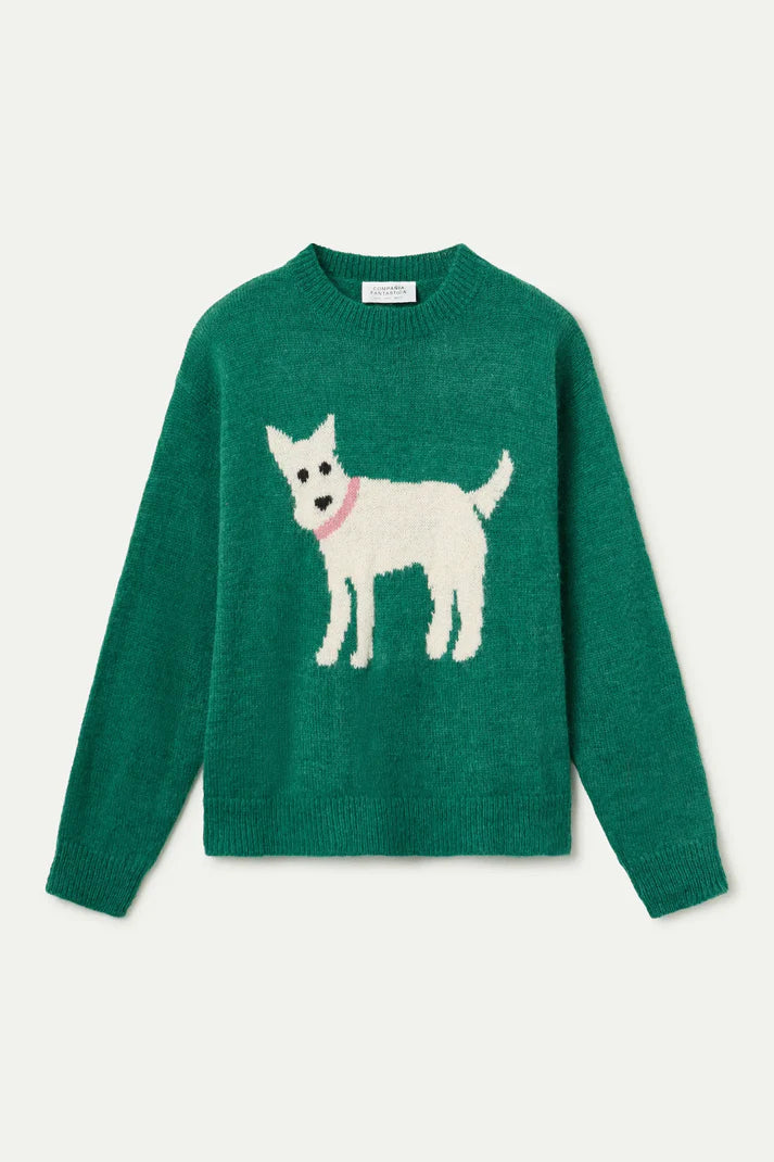 White Dog Sweater