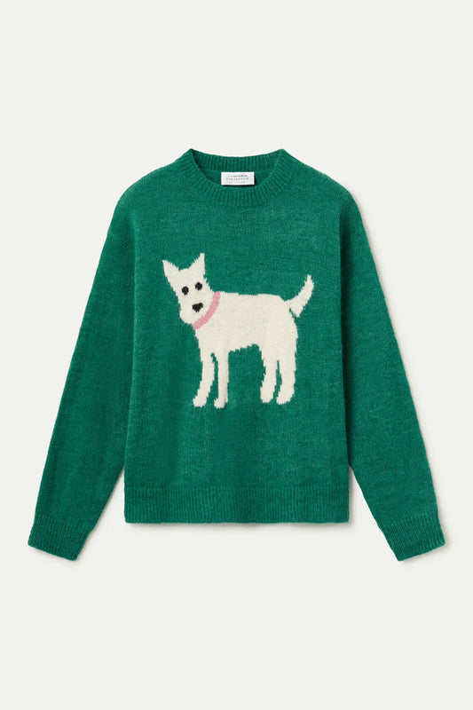 White Dog Sweater