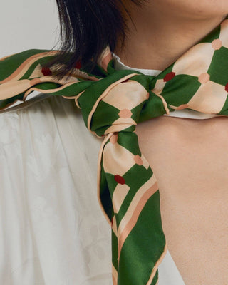 Checkerboard Silk Scarf