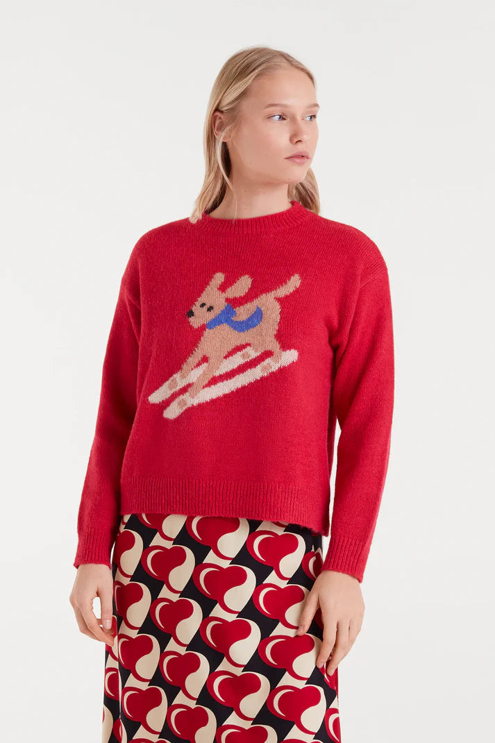 Skiing Dog Sweater