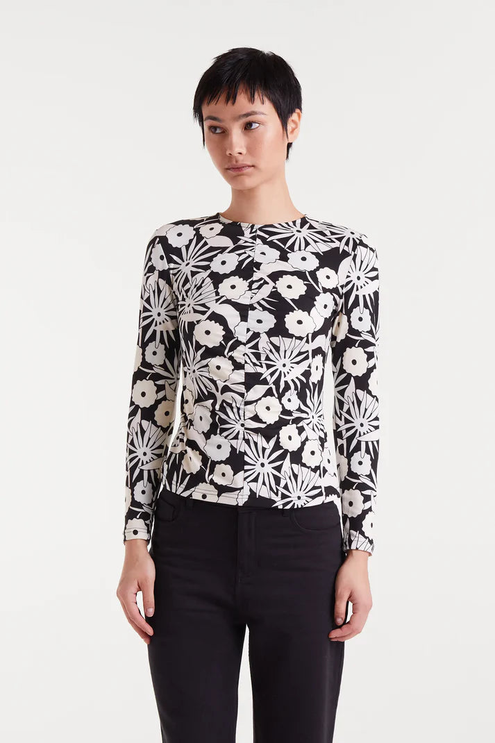 Long-sleeved T-shirt with Tofu print