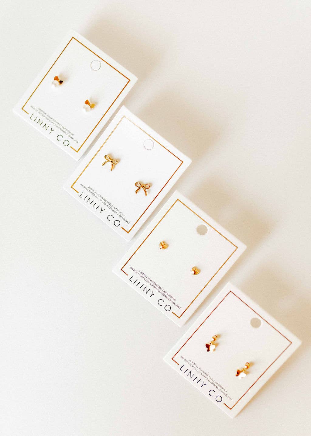 Screwback Stud Earrings Sadie - Gold