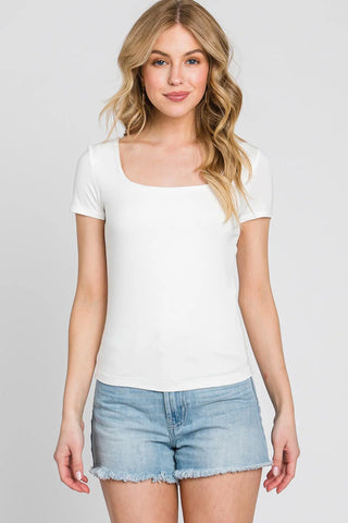 Rayon Square Neck Top
