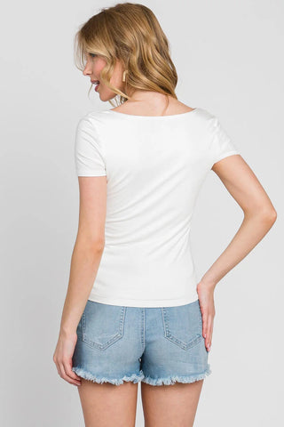 Rayon Square Neck Top