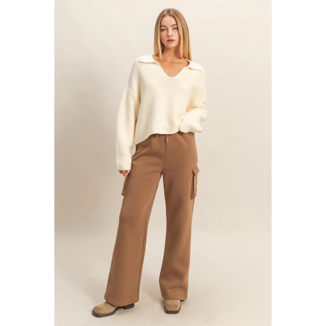 Textured Collared Pullover