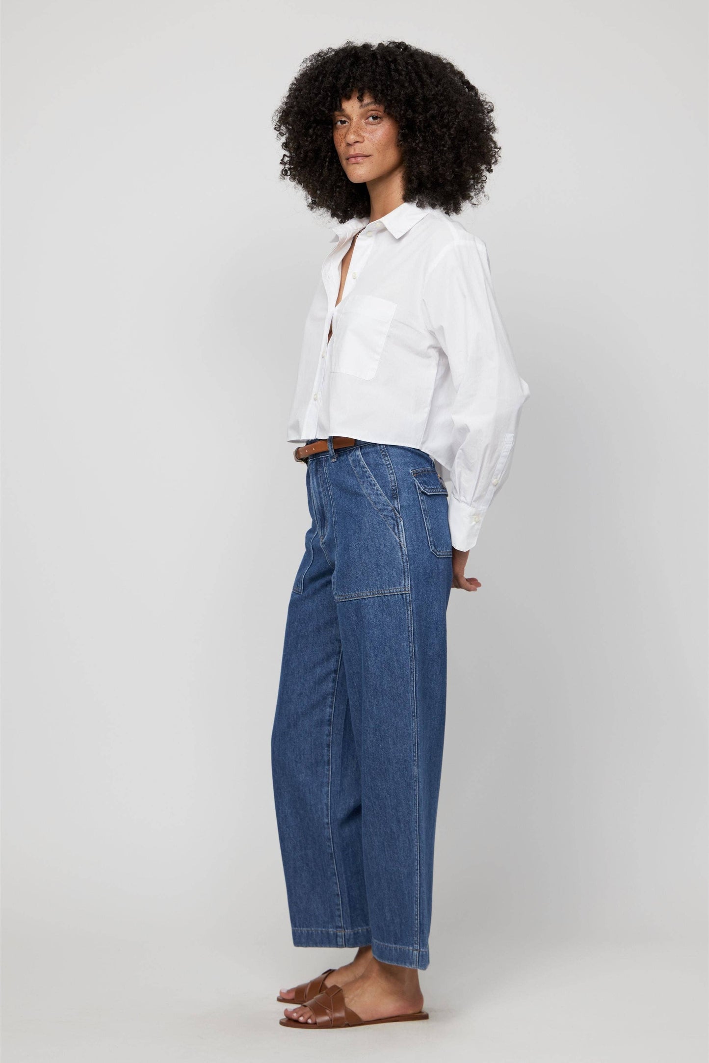 Sherman High Rise Relaxed Jean, Medium Worn