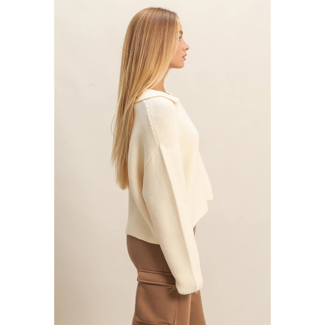 Textured Collared Pullover