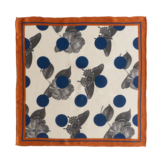 Noir Floral Silk Pocket Square