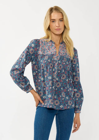Long Sleeve Floral Blouse