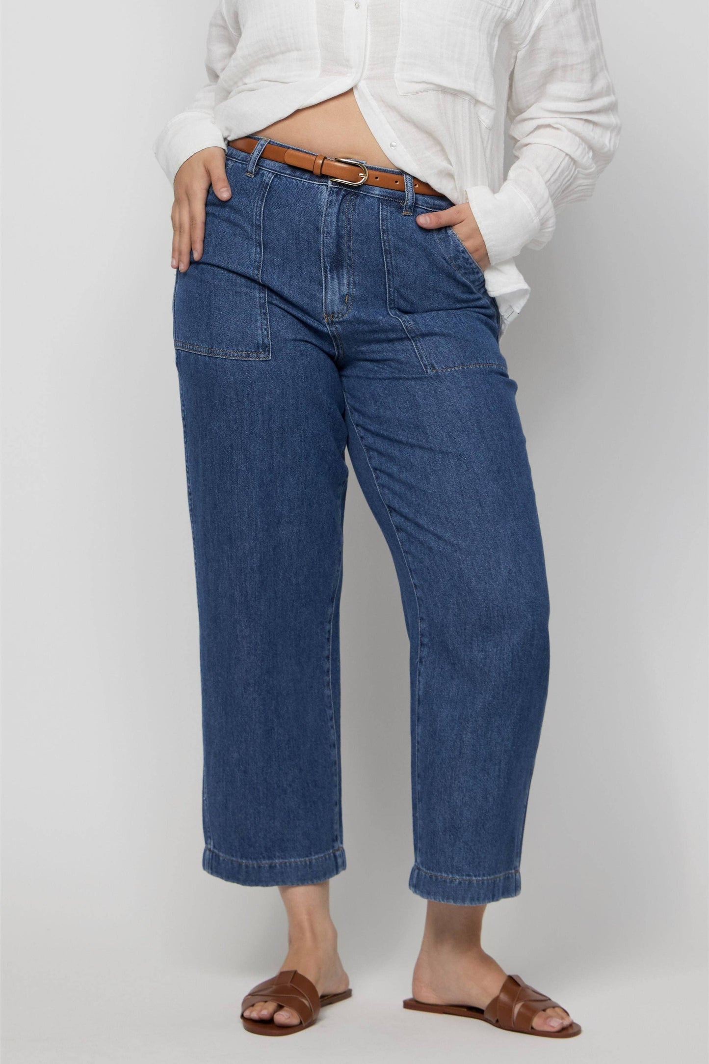 Sherman High Rise Relaxed Jean, Medium Worn