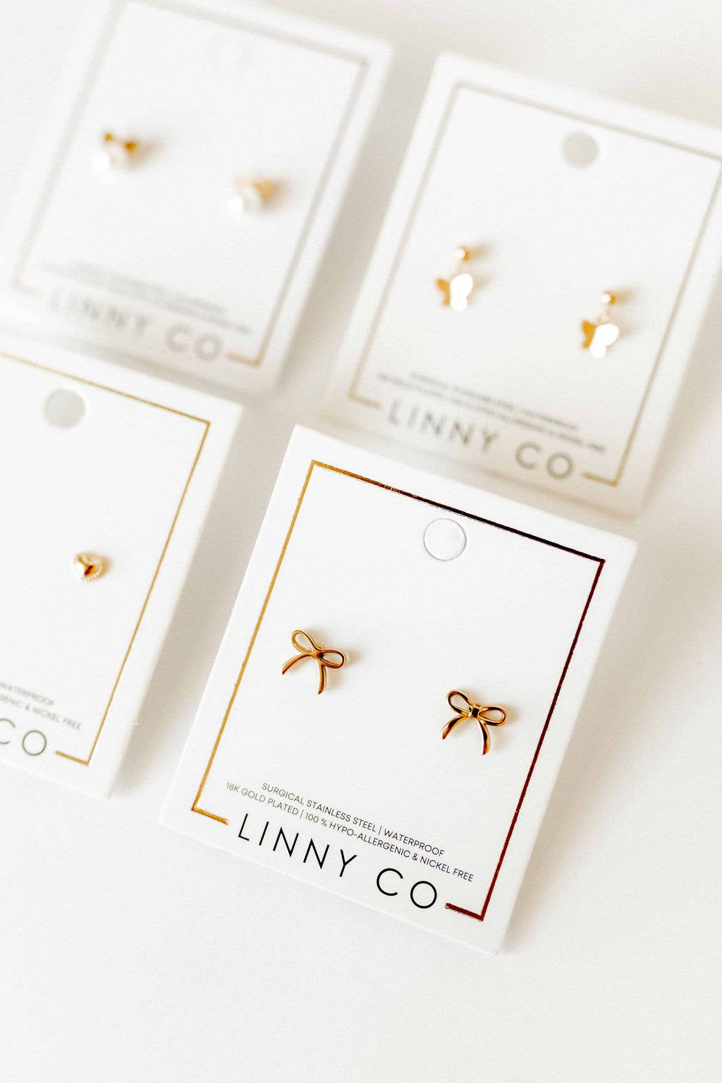 Screwback Stud Earrings Sadie - Gold