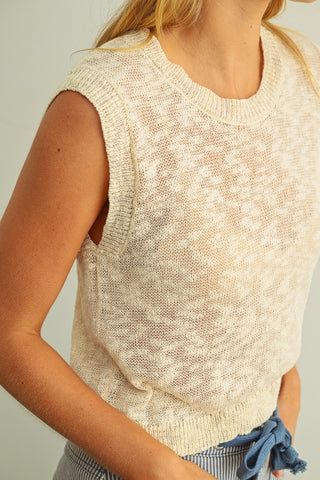 Ombre Style Sleeveless Knitted Top