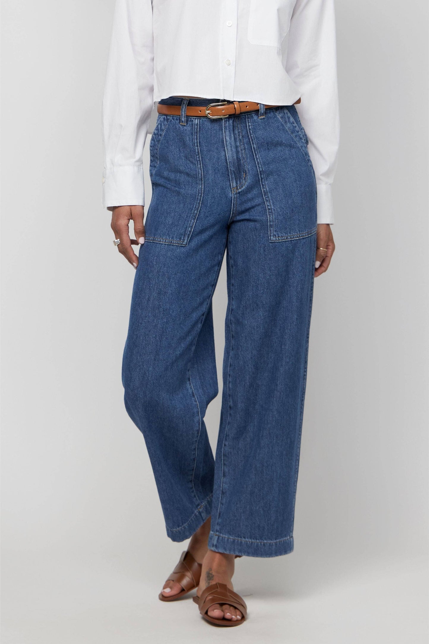 Sherman High Rise Relaxed Jean, Medium Worn