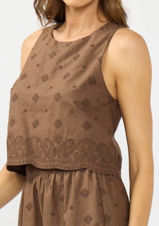 All Over Embroidered Tank