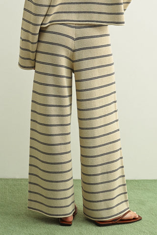 Striped Pattern Knitted Pants